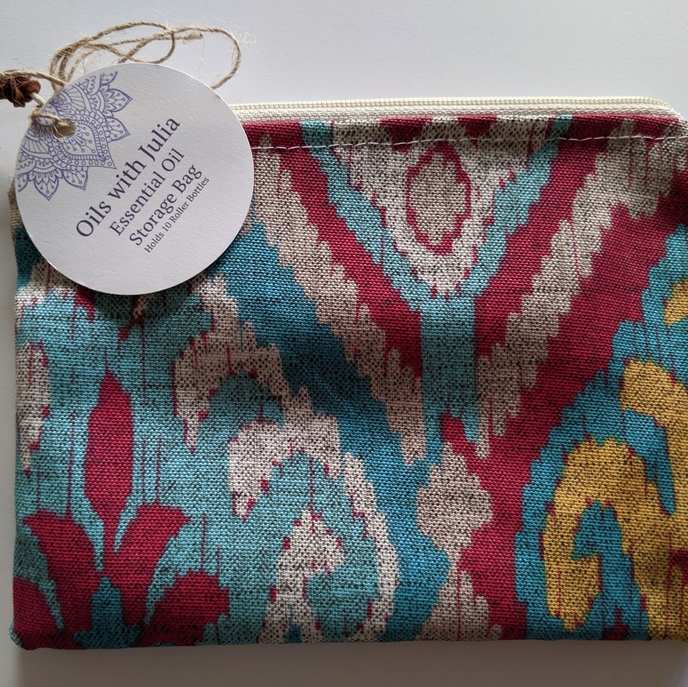 Handmade Lined Essential Oil Zipper Pouch